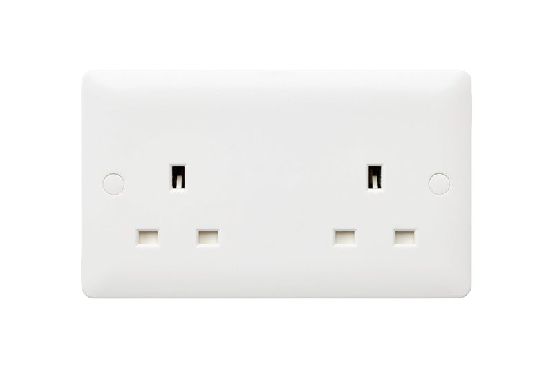 MK Base 13A 2G Unswitched Socket (MB781WHI)