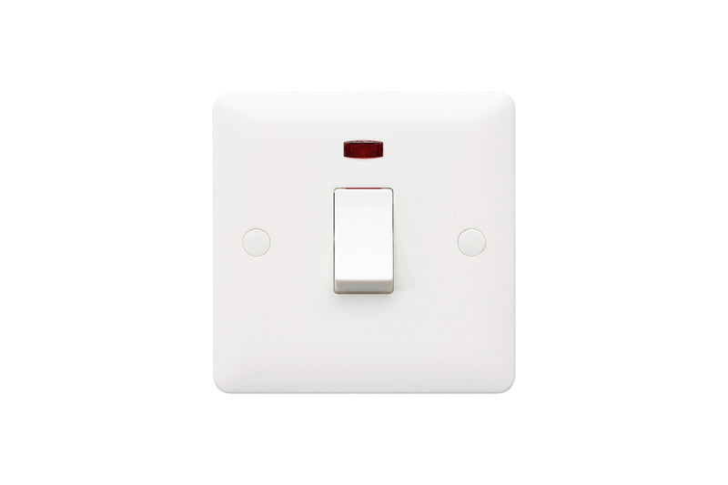 MK Base 20AX 1G DP Switch with Neon (MB8423WHI)