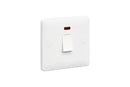 MK Base 20AX 1G DP Switch with Neon (MB8423WHI)