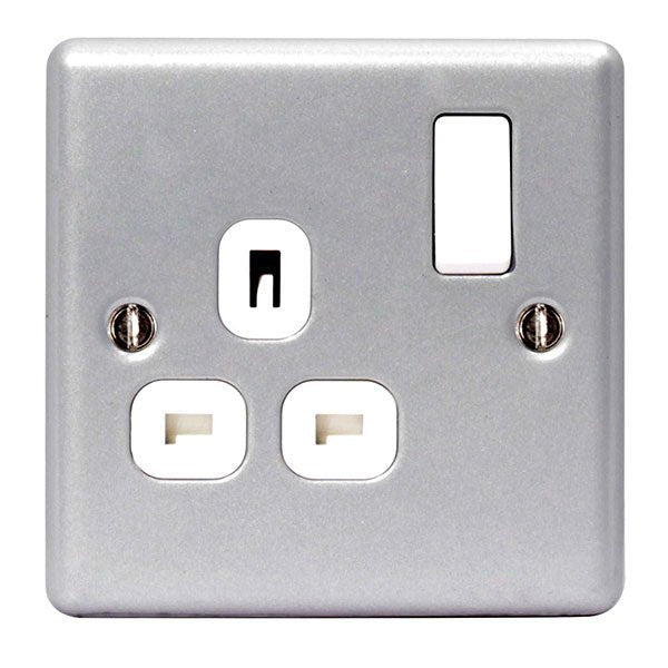 BG MC521 Metal Clad 13A Single Switched Socket - BG - Falcon Electrical UK