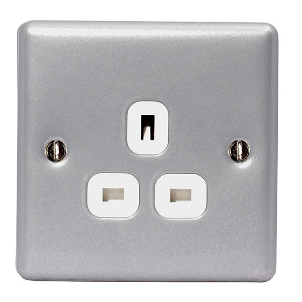 BG MC523 Metal Clad 13A Single Unswitched Socket - BG - Falcon Electrical UK