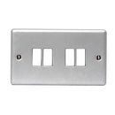 BG MC544 Metal Clad 10A, 2-Way Quadruple Switch - BG - Falcon Electrical UK