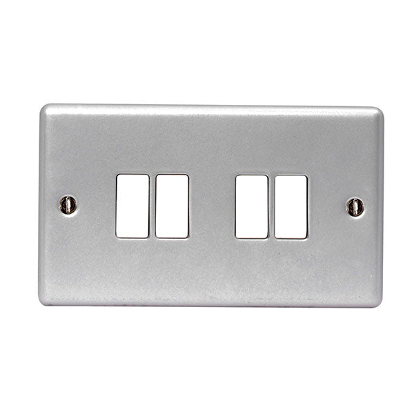 BG MC544 Metal Clad 10A, 2-Way Quadruple Switch - BG - Falcon Electrical UK