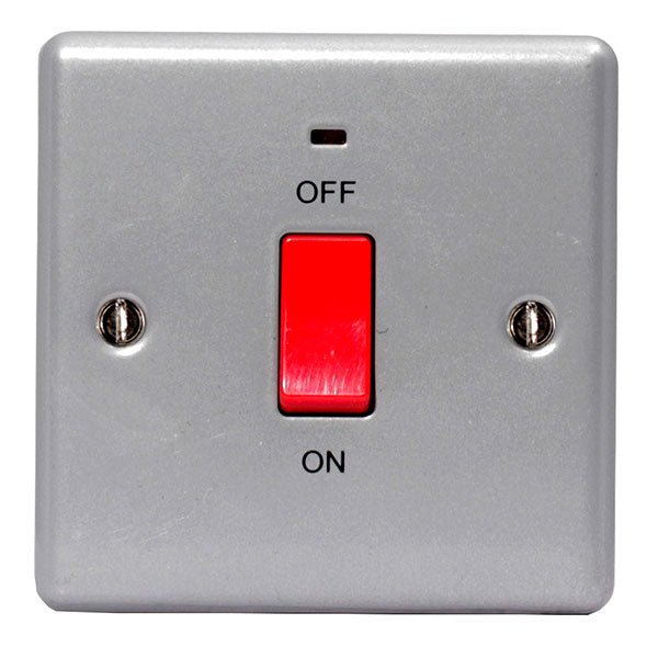 BG MC574 Metal Clad 45A Square Cooker Control Unit w- Power Indicator - BG - Falcon Electrical UK