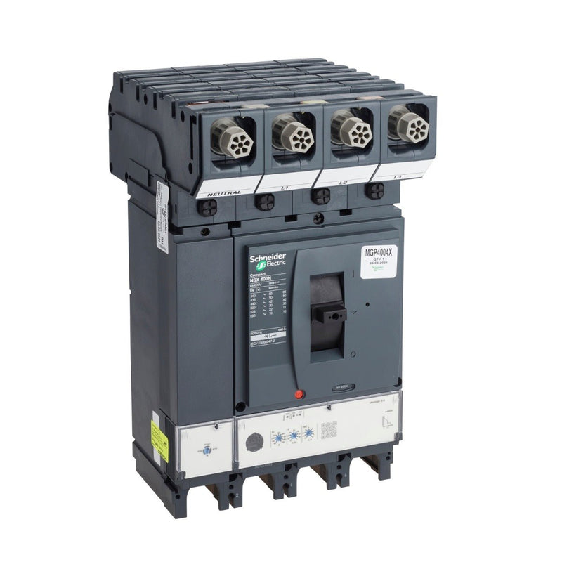 Schneider Electric MGP4004X Powerpact 4 - 4P, 400A MCCB - Merlin Gerin - Schneider Electric - Falcon Electrical UK