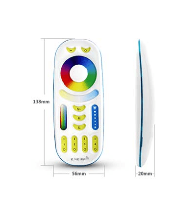 4 Zone Remote Control for Smart LED Fittings, 2.4G (ML-92) - MiLight - Falcon Electrical UK