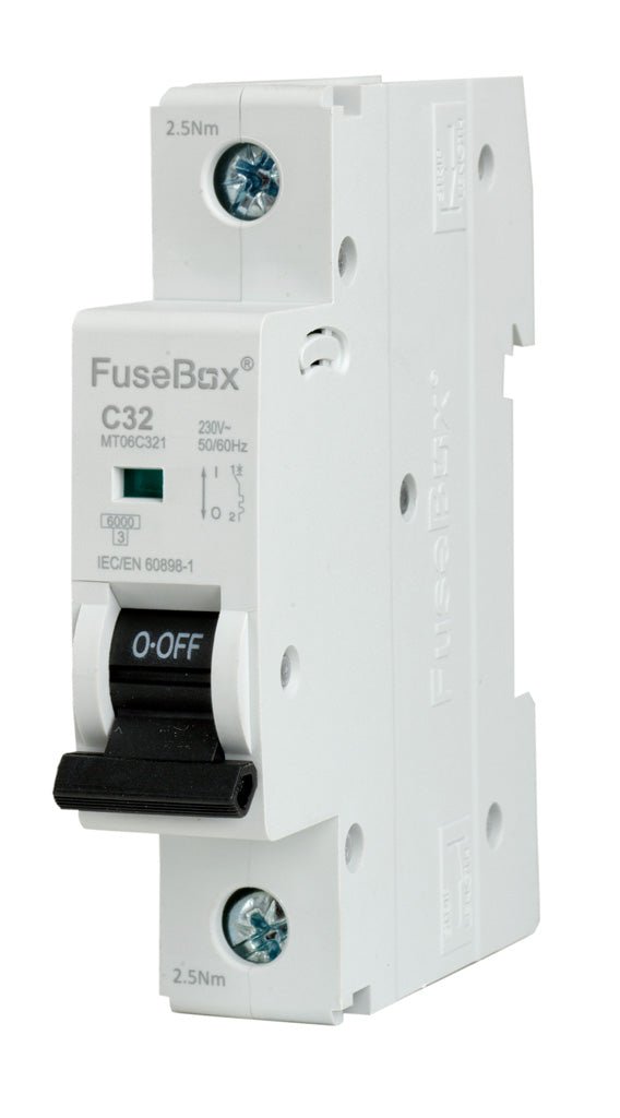 Fusebox MT06C321 32A 6kA 1 pole C Curve MCB - Fusebox - Falcon Electrical UK