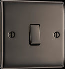 BG NBN13 Nexus Metal Black Nickel Intermediate Switch, 10Ax 2 Way - BG - Falcon Electrical UK
