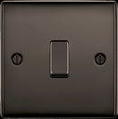 BG NBN13 Nexus Metal Black Nickel Intermediate Switch, 10Ax 2 Way - BG - Falcon Electrical UK
