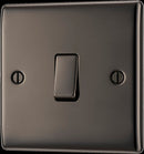 BG NBN13 Nexus Metal Black Nickel Intermediate Switch, 10Ax 2 Way - BG - Falcon Electrical UK