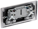 BG NBN22B Nexus Metal Black Nickel Double Switched 13A Power Socket - BG - Falcon Electrical UK