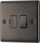 BG NBN50 Nexus Metal Black Nickel Switched 13A Fused Connection Unit - BG - Falcon Electrical UK