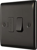 BG NBN50 Nexus Metal Black Nickel Switched 13A Fused Connection Unit - BG - Falcon Electrical UK