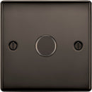 BG NBN81 Nexus Metal Black Nickel 400W Intelligent Single Dimmer Switch, 2-Way Push On-Off - BG - Falcon Electrical UK