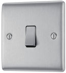 BG NBS13 Nexus Metal Brushed Steel Intermediate Switch, 10Ax 2 Way - BG - Falcon Electrical UK