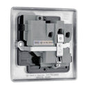 BG NBS21B Nexus Metal Brushed Steel Single Switched 13A Power Socket - BG - Falcon Electrical UK