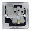 BG NBS21B Nexus Metal Brushed Steel Single Switched 13A Power Socket - BG - Falcon Electrical UK
