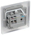 BG NBS29G Nexus Metal Brushed Steel Single Round Pin Unswitched 5A Socket - BG - Falcon Electrical UK
