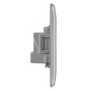 BG NBS29G Nexus Metal Brushed Steel Single Round Pin Unswitched 5A Socket - BG - Falcon Electrical UK