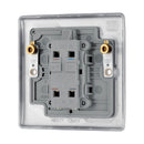 BG NPC31 Nexus Metal Polished Chrome Single Switch, 20A With Power Indicator - BG - Falcon Electrical UK