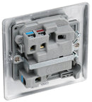 BG NPC50 Nexus Metal Polished Chrome Switched 13A Fused Connection Unit - BG - Falcon Electrical UK