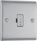 BG NBS54 Nexus Metal Brushed Steel Unswitched 13A Fused Connection Unit - BG - Falcon Electrical UK