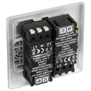 BG NBS82 Nexus Metal Brushed Steel Intelligent 400W Double Dimmer Switch, 2-Way Push On-Off - BG - Falcon Electrical UK