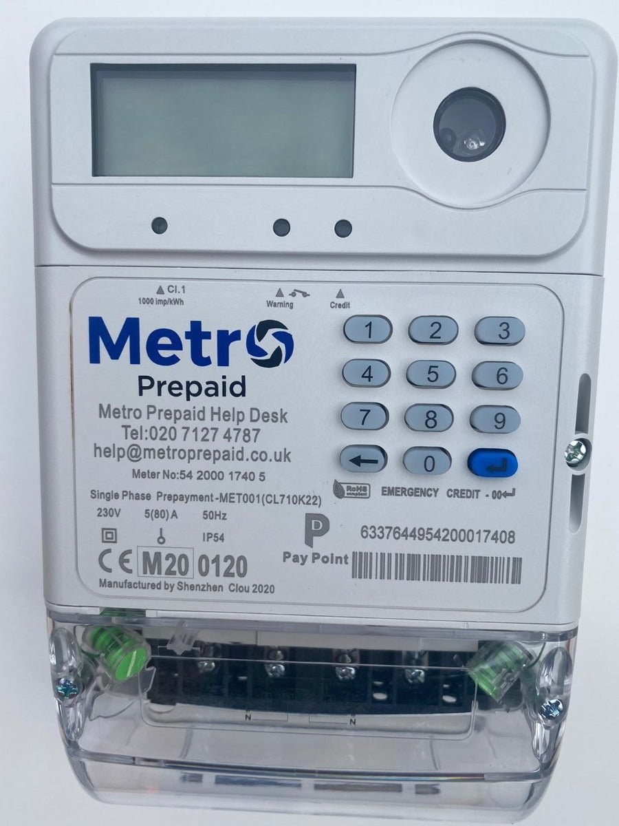 Meter Api Single Metro MET001 Single Phase Prepaid Meter (CL710K22) - Metro Meters ...