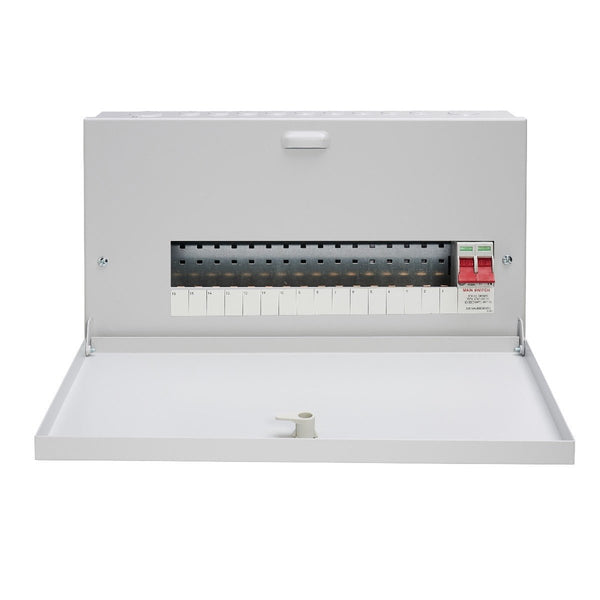 Wylex NHSPN00161 16-Way 125A Surface 1P+N Distribution Board c-w Switch Disconnector - Wylex - Falcon Electrical UK