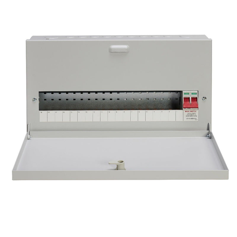 Wylex NHSPN00191L 19-Way 125A Surface 1P+N Distribution Board c-w Switch Disconnector - Wylex - Falcon Electrical UK