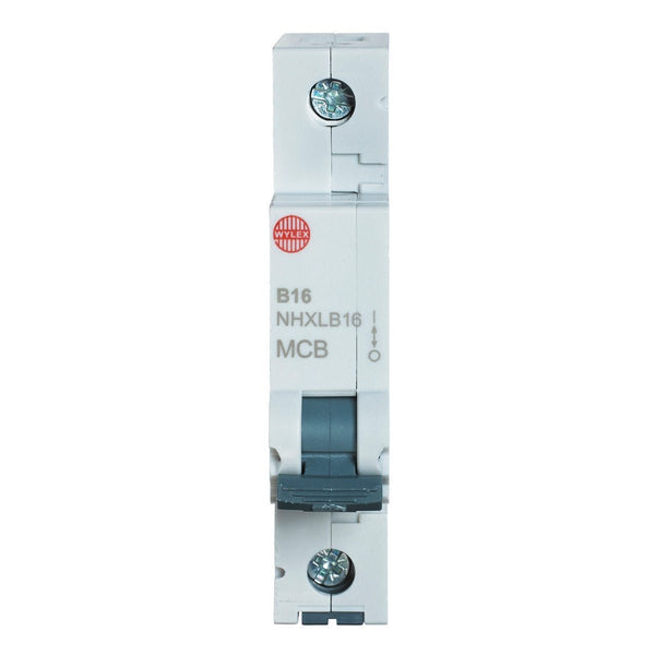 Wylex NHXLB16 16A, 6kA Single Pole Type B MCB - Wylex - Falcon Electrical UK