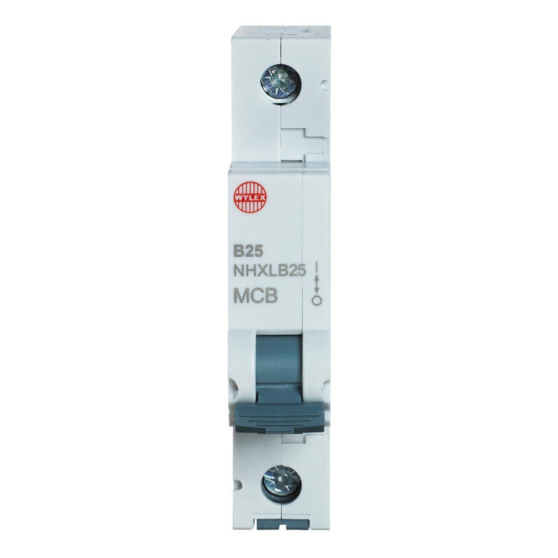 Wylex NHXLB25 25A, 6kA Single Pole Type B MCB - Wylex - Falcon Electrical UK