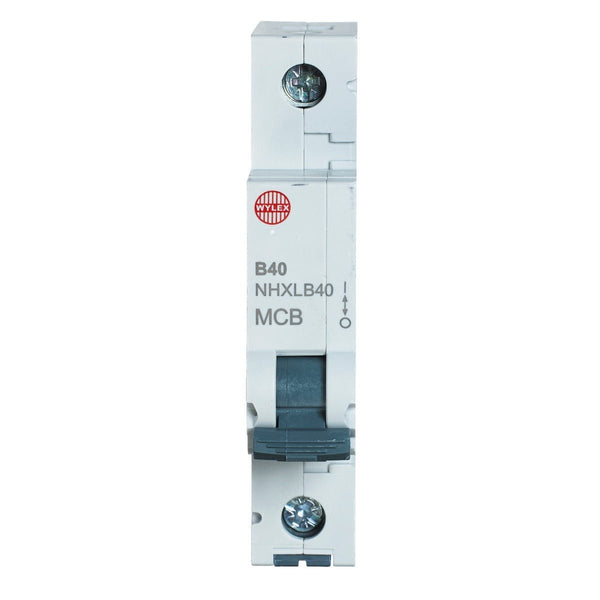 Wylex NHXLB40 40A, 6kA Single Pole Type B MCB - Wylex - Falcon Electrical UK