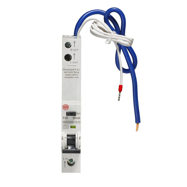 Wylex NHXSBS1B10 10A 30mA Single Pole + Neutral B Curve 6kA Type A RCBO - Wylex - Falcon Electrical UK