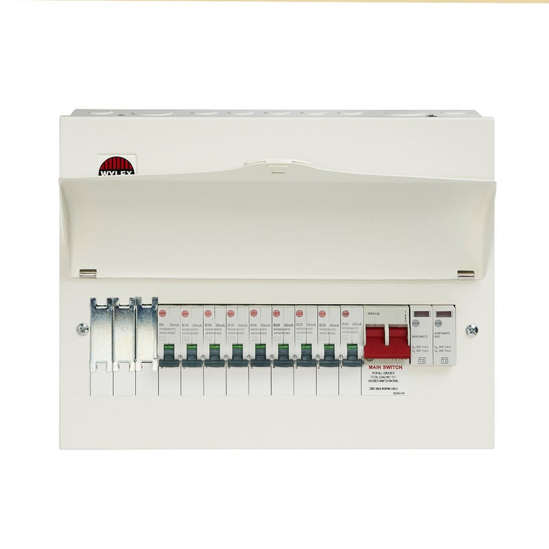 Wylex NM1206FLEXS 12 Way Consumer Unit Main Switch 100A, Flexible Configuration, with SPD - Wylex - Falcon Electrical UK