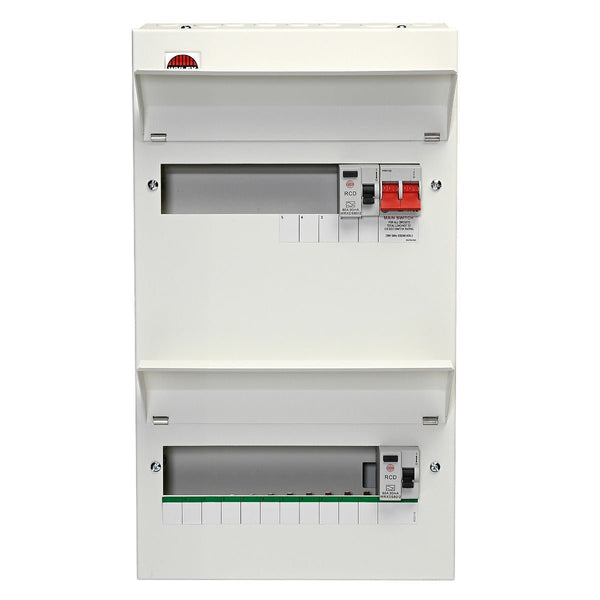 Wylex NMDISS119LA 20 Way Dual RCD Duplex Consumer Unit 100A Main Switch, 80A 30mA RCDs, Flexible Configuration - Wylex - Falcon Electrical UK