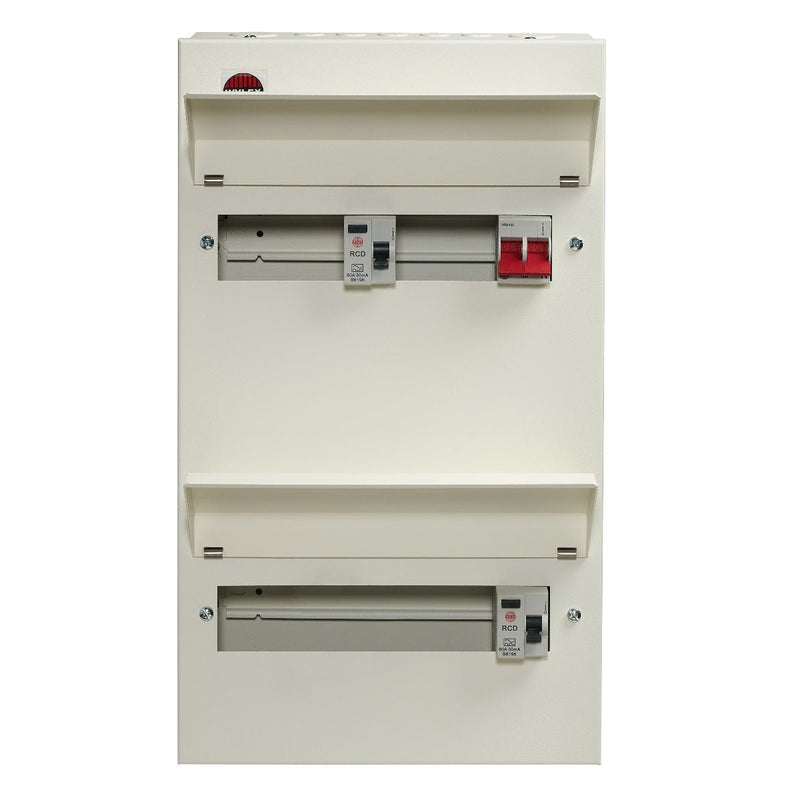 Wylex NMDRS20SSLHIA 20 Way Duplex High Integrity Consumer Unit 100A Main Switch, 80A 30mA RCDs x2, Flexible Configuration - Wylex - Falcon Electrical UK