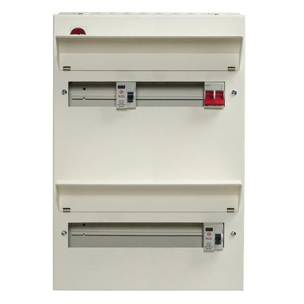 Wylex NMDRS26SSLHIA 26 Way Duplex High Integrity Consumer Unit 100A Main Switch, 80A 30mA RCDs x2, Flexible Configuration - Wylex - Falcon Electrical UK