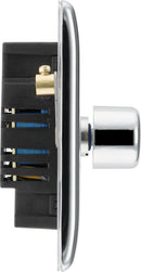 BG NPC81 Nexus Metal Polished Chrome 400W Intelligent Single Dimmer Switch, 2-Way Push On-Off - BG - Falcon Electrical UK