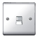 BG NPCBTM1 Nexus Metal Polished Chrome 1 Gang Master Telephone Socket - BG - Falcon Electrical UK