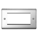 BG NPCEMR4 Nexus Metal Polished Chrome Quadruple Rectangular Front Plate - BG - Falcon Electrical UK