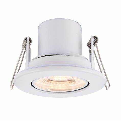 Saxby 78520 ShieldECO 800 Tilt 8.5W Warm White, White plate - Saxby - Falcon Electrical UK