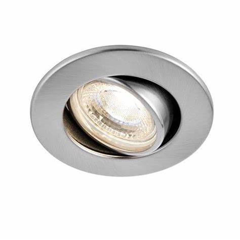 Saxby 78523 ShieldECO 800 Tilt 8.5W Cool White, Satin nickel plate - Saxby - Falcon Electrical UK