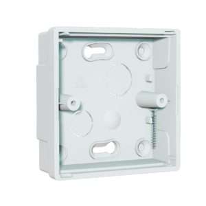 C-Tec NCP-24 Single Gang Surface Interface Plate, deep (25mm) - CTEC - Falcon Electrical UK