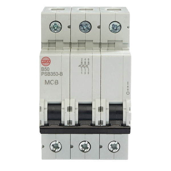 Wylex Legacy PSB350-B 50A, B-Type Triple Pole MCB - Wylex - Falcon Electrical UK