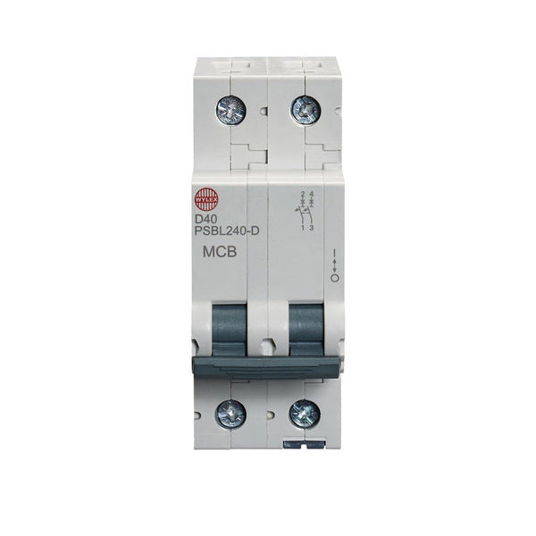 Wylex PSBL240-D 40A, D-Type Double Pole MCB - Wylex - Falcon Electrical UK