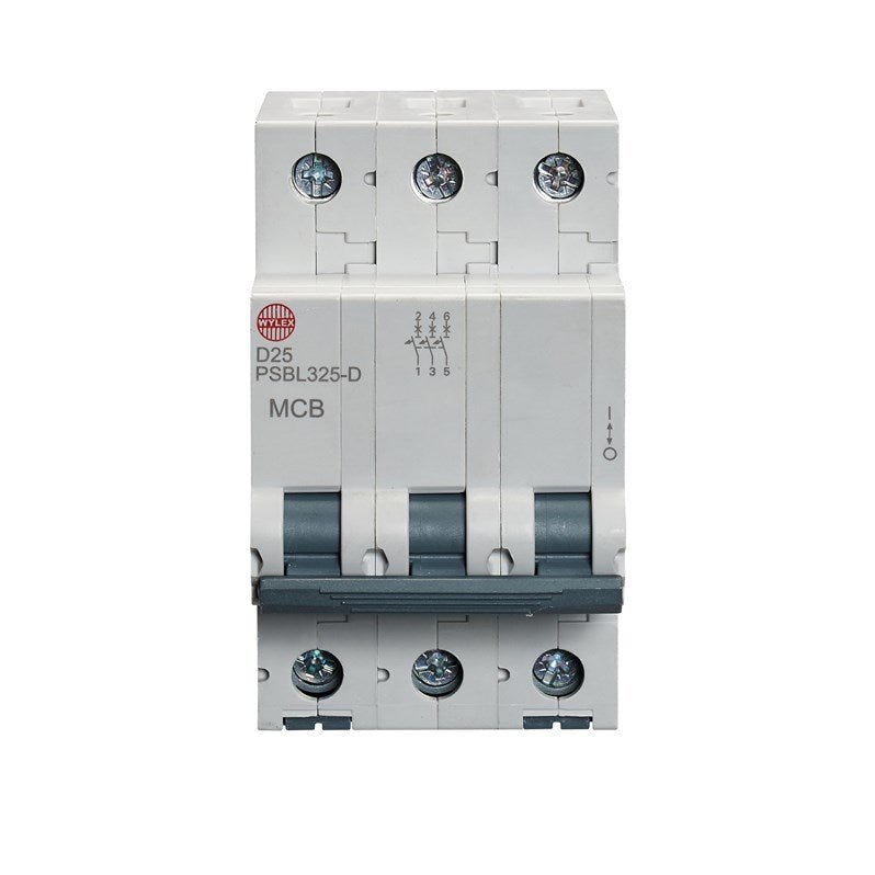 Wylex PSBL325-D 25A, D-Type Triple Pole MCB - Wylex - Falcon Electrical UK