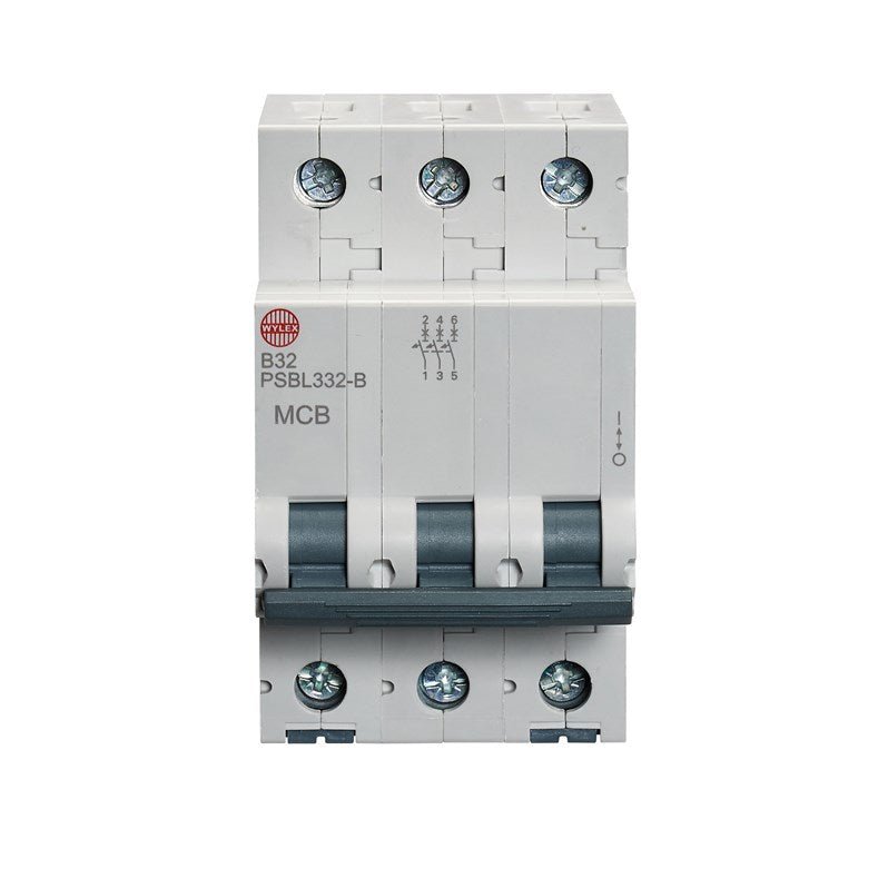 Wylex PSBL332-B 32A, B-Type Triple Pole MCB - Wylex - Falcon Electrical UK