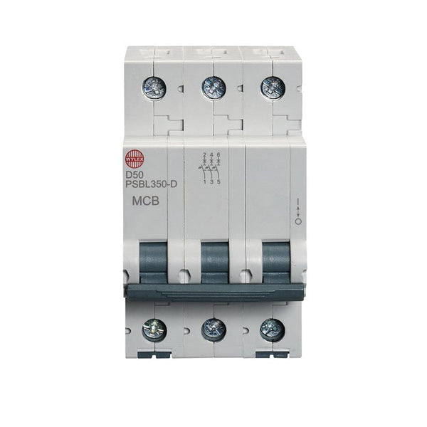 Wylex PSBL350-D 50A, D-Type Triple Pole MCB - Wylex - Falcon Electrical UK