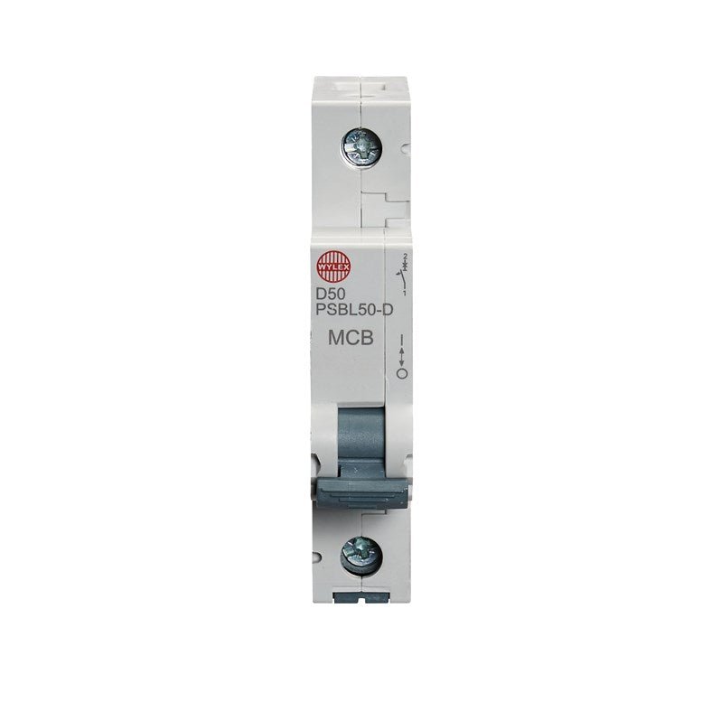 Wylex PSBL50-D 50A, D-Type Single Pole MCB - Wylex - Falcon Electrical UK